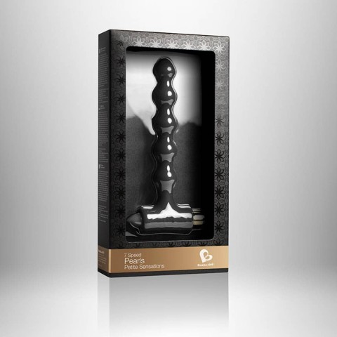 Anal, Vibrator Anal Pearls Petite Sensations, Negru, 17 Cm, pasiune.ro