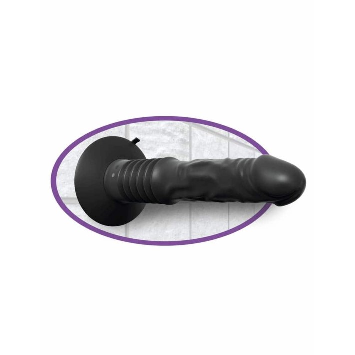 Vibrator Anal Vibrating Ass Fucker, Negru, 30 Cm 2