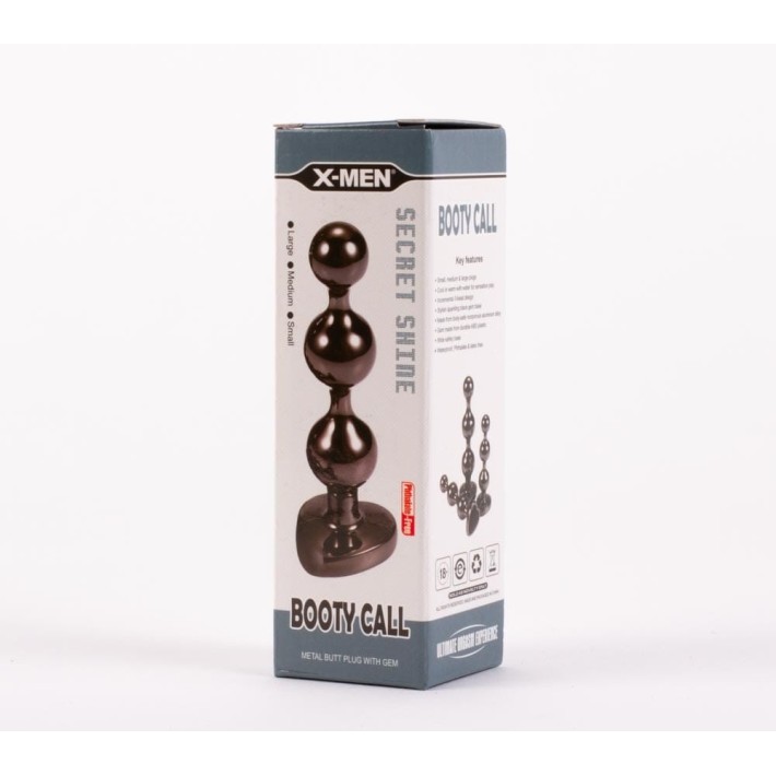 Dop Anal Cu Bijuterie Secret Shine Booty Call S Ii, Negru Metalic, 10 Cm 4