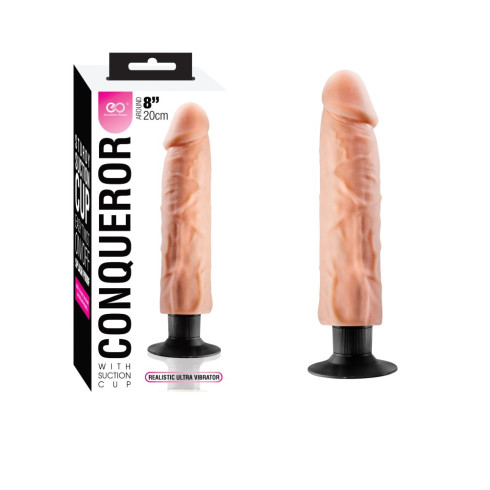 realistic, Vibrator Realistic Conqueror 8,  Natural, 20 Cm, pasiune.ro