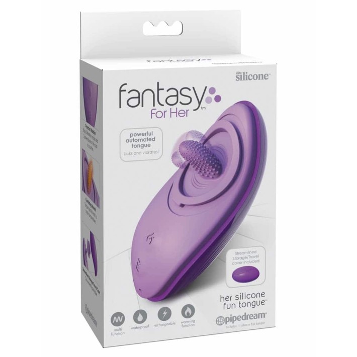 Vibrator Clitoridian Her Silicone Fun Tongue, Lila 5