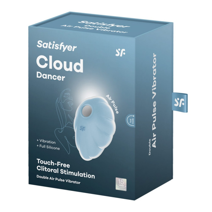 Vibrator Clitoridian Air Pulse + Vibratii Cloud Dancer, Bleu 6