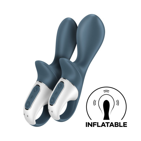 vibrator, Vibrator Anal Gonflabil Air Pump Booty 2, Gri Petrol, 17.5 Cm, pasiune.ro