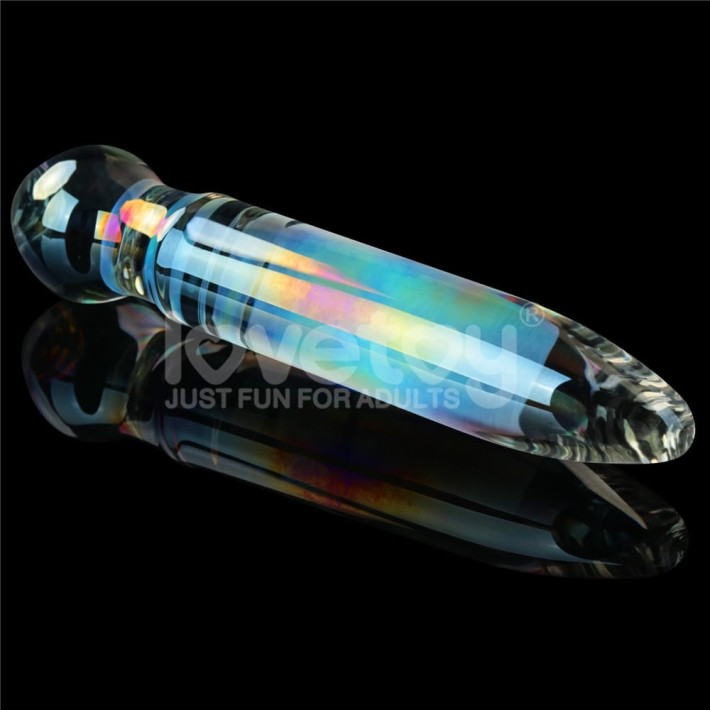 Dildo Sticla Twilight Gleam Glass Dildo- Prism Glass, Transparent, 18 Cm 5