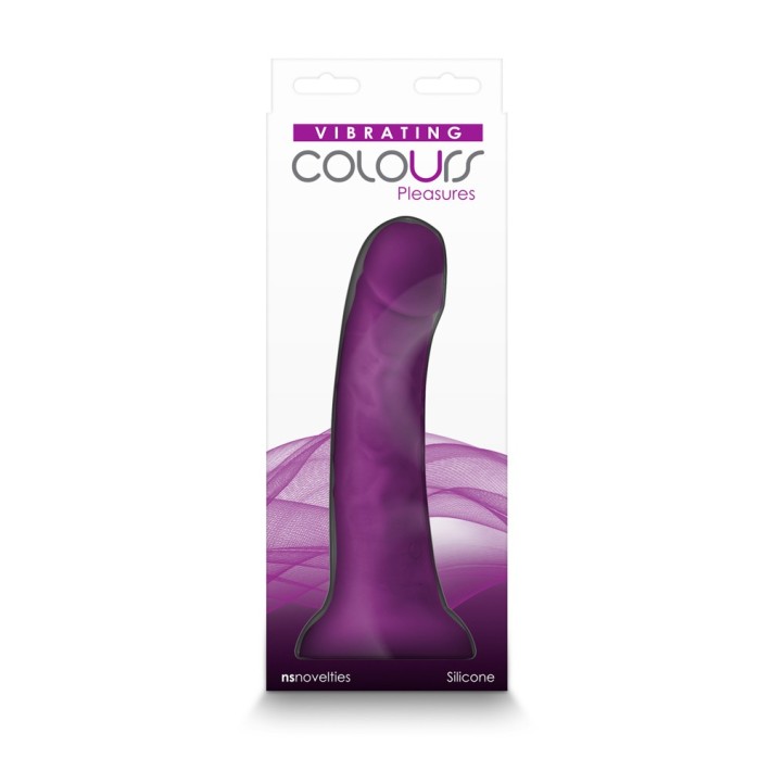 Vibrator Realistic Colours Pleasures, Mov, 17.5 Cm 4
