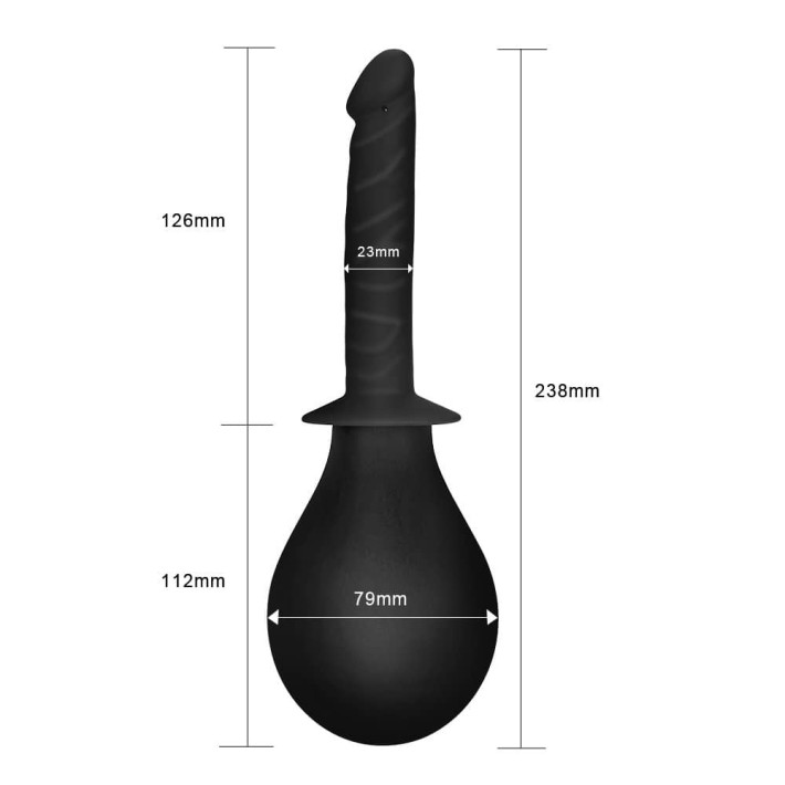 Irigator Intim Bondage Fetish Deluxe Douche, Negru 8