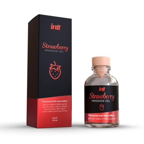 Intt, Gel Stimulant Cu Efect Incalzire Si Aroma Capsune, 30 Ml, pasiune.ro