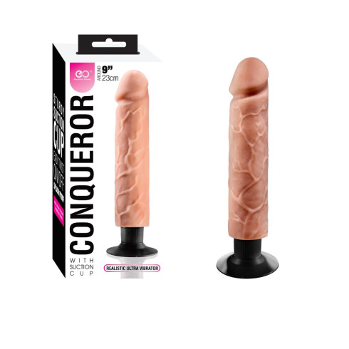 realistic, Vibrator Realistic Conqueror 9,  Natural, 23 Cm, pasiune.ro