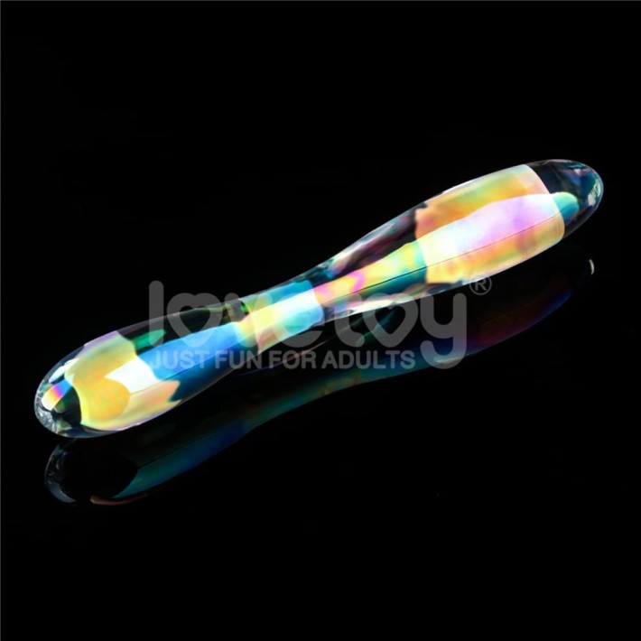 Dildo Sticla Twilight Gleam Glass Dildo- Double Delight, Transparent, 23 Cm 4