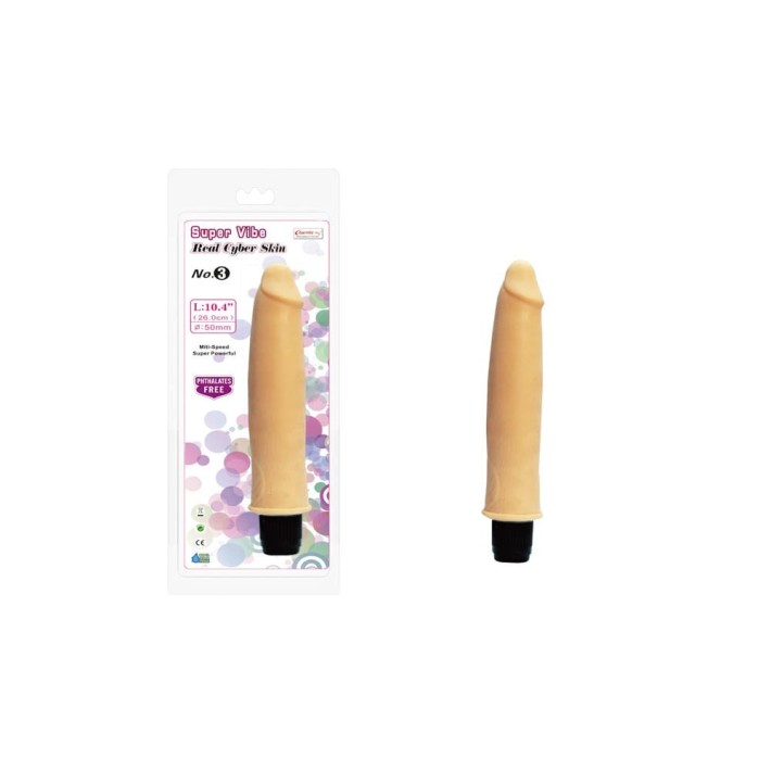 Vibrator Clasic Super Vibe Real Cyber Skin No. 3, Natural, 26 Cm 3