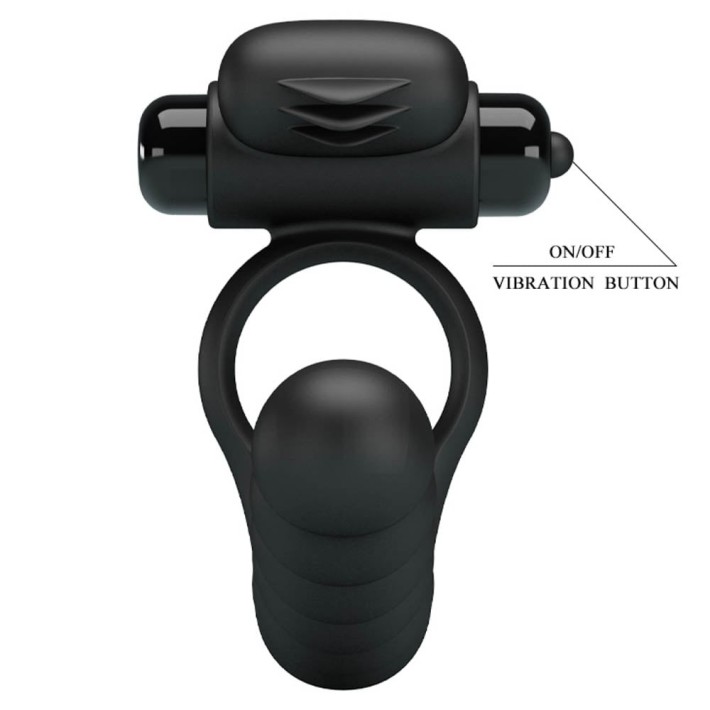 Inel Penis Cu Vibratii/strap-on Pentru Barbati Hercules Penis Sheath Iii, Negru, 15 Cm 6