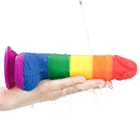 lovetoy, Dildo Clasic Cu Ventuza Prider, Multicolor, 19.5 Cm, pasiune.ro