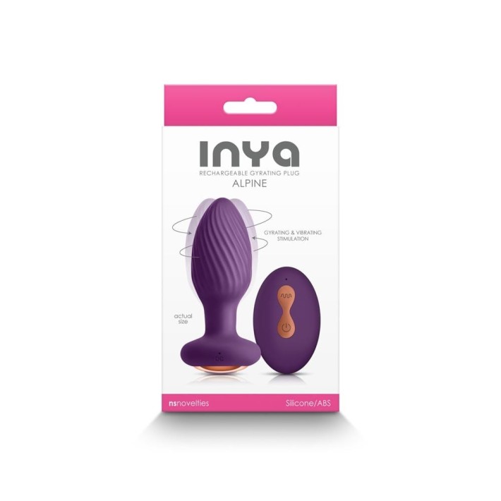 Dop Anal Cu Vibratii Si Rotatii Inya Alpine, Violet, 10 Cm 4