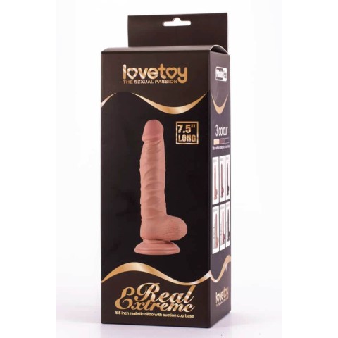 Lovetoy, Dildo Realistic Cu Ventuza Real Extreme, Natural, 19 Cm, pasiune.ro