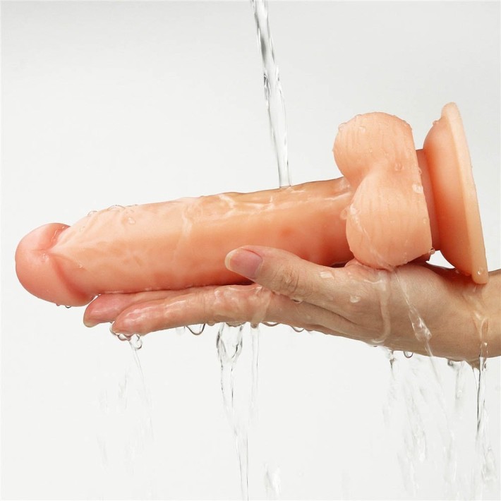 Set Ham Strap-on Si Dildo Cu Vibratii Easy Strapon, Natural, 20 Cm 12