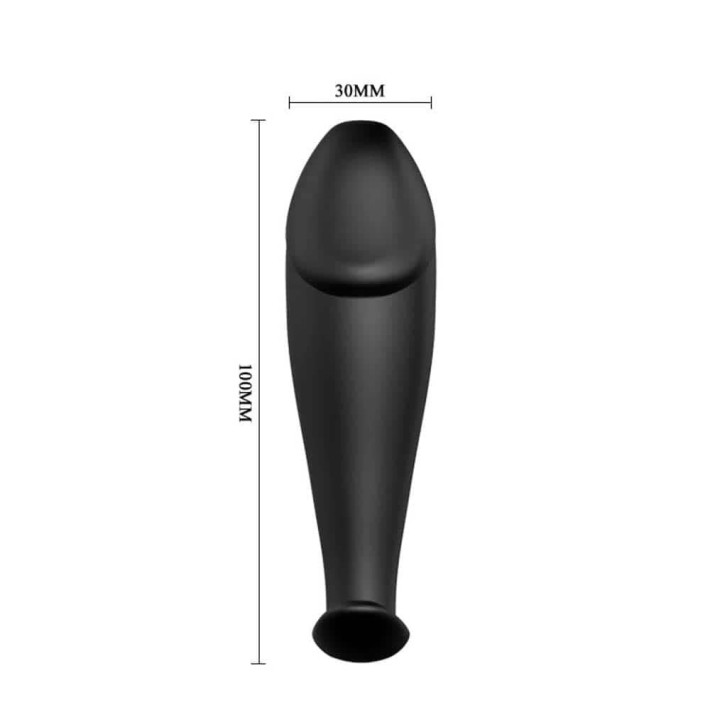Dop Anal Cu Vibratii, Negru, 10 Cm 4
