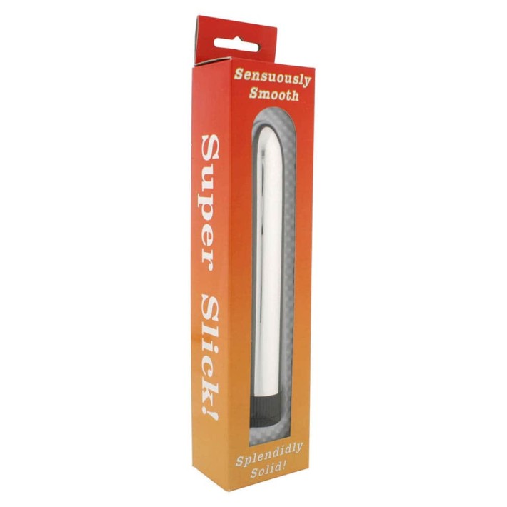 Vibrator Super Slick, Argintiu, 17 Cm 2
