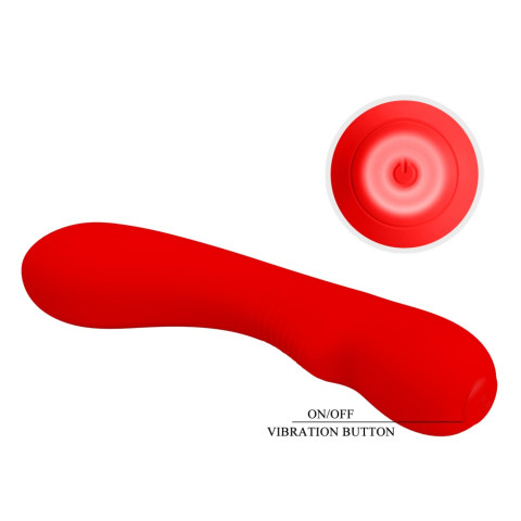 rosu, Vibrator Punctul G Matt, Rosu, 19 Cm, pasiune.ro