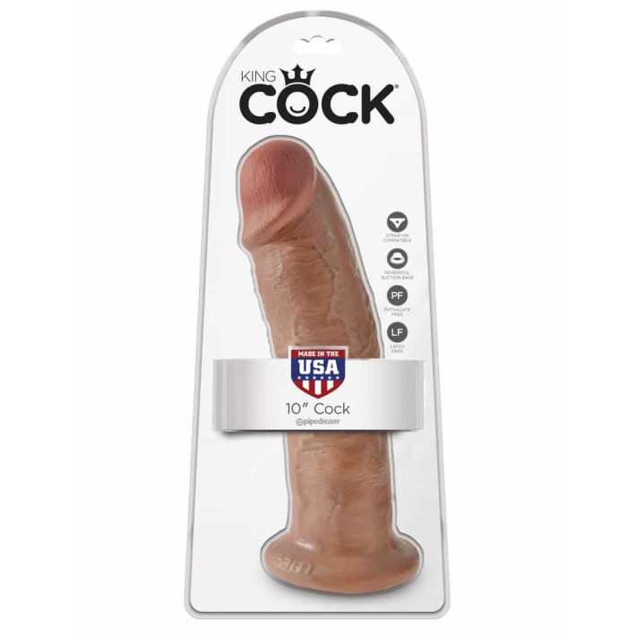 Dildo Clasic Cu Ventuza King Cock, Natural, 25 Cm 3