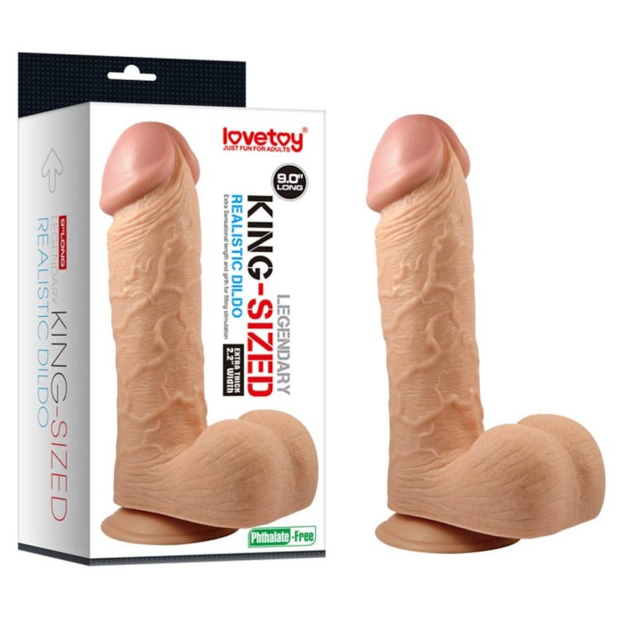 Dildo Realistic Cu Ventuza Legendary King-sized, Natural, 22 Cm 4