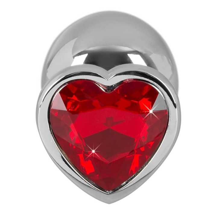 Dop Anal Cu Bijuterie Diamond Medium, Metalic+rosu, 8 Cm 6