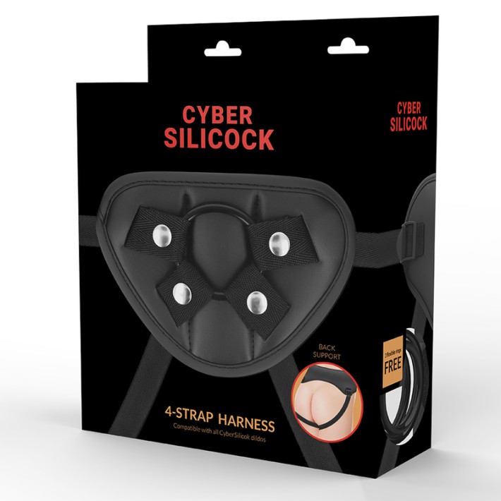 Ham Pentru Strap-on Cu 3 Inele Cyber Silicock 7