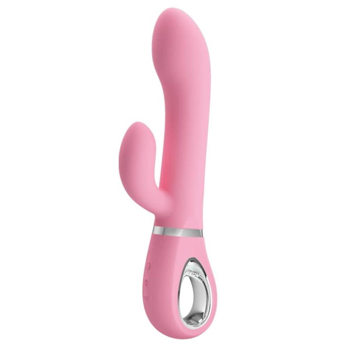 Vibrator Rabbit Cu Rotatii Ternence, Roz Pudrat, 19 Cm 5
