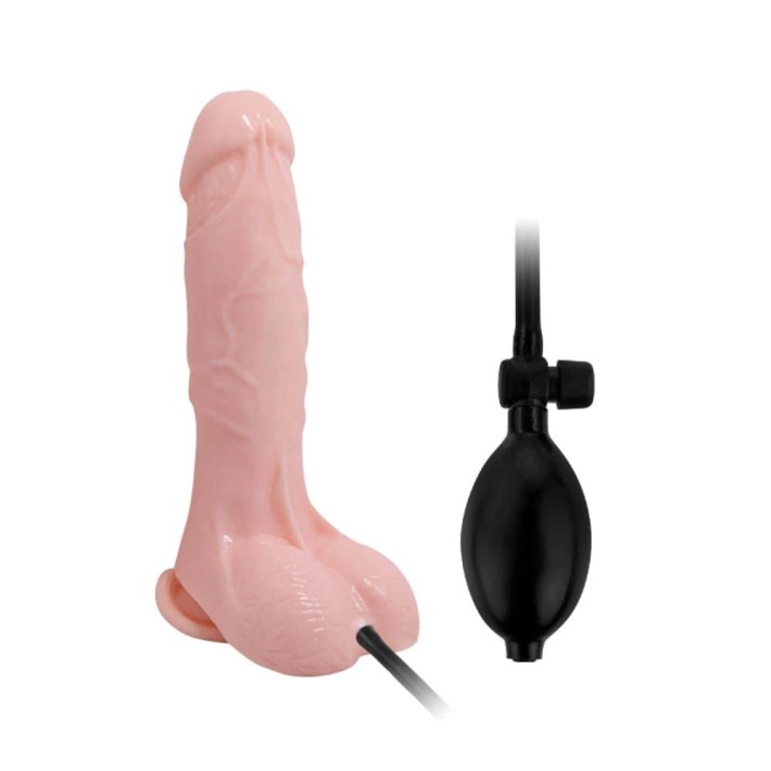 Dildo Realistic Gonflabil Cu Ventuza, Natural, 18 Cm 10