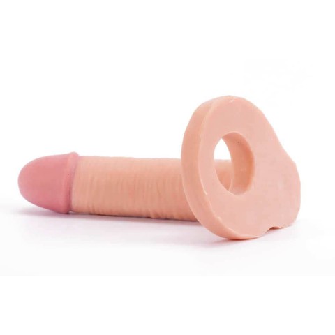 Lovetoy, Strap-on Anal The Ultra Soft Double, Natural, 14 Cm, pasiune.ro