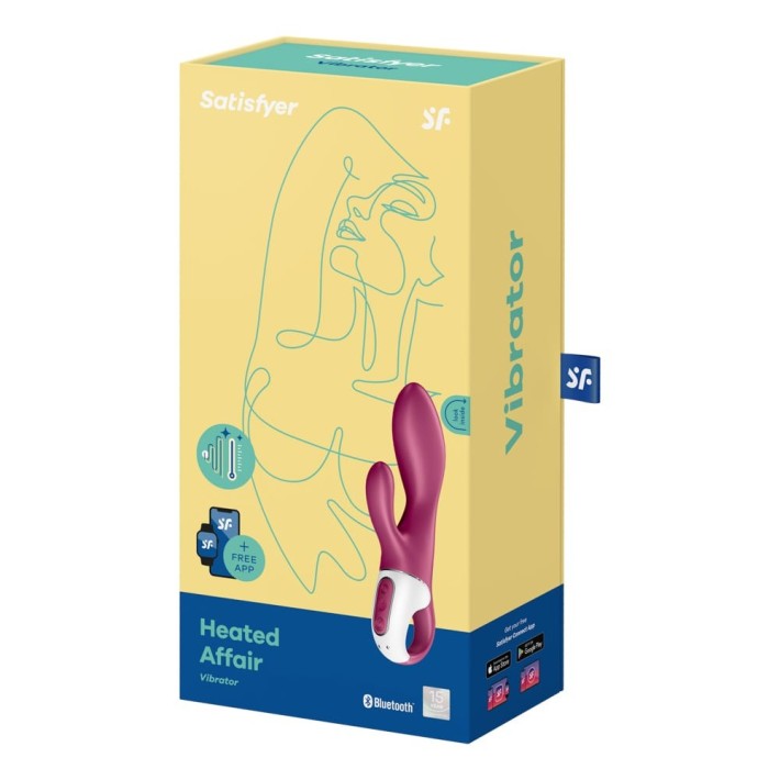 Vibrator Rabbit Heated Affair, Bordo, 20 Cm 8