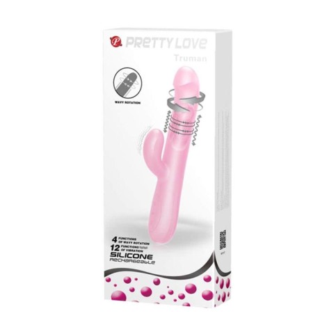 Vibratoare Rabbit, Vibrator Rabbit Cu Rotatii Truman, Roz, 23.5 Cm, pasiune.ro
