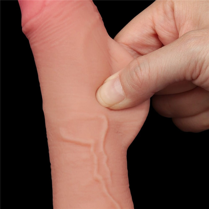 Dildo Realistic Sliding Skin Dual Layer I, Natural, 19 Cm 9