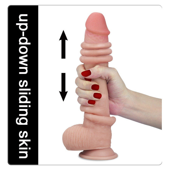 Dildo Ultra Realistic Dublu-stratificat, Natural, 22 Cm 6