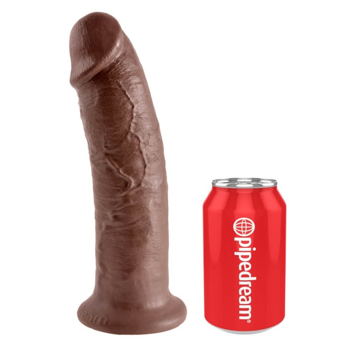 Dildo Clasic Cu Ventuza King Cock, Brun, 25 Cm 9