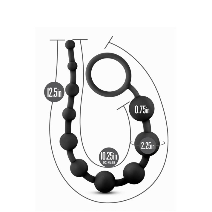 Bile Anale Platinum Anal Adventures, Negru 3