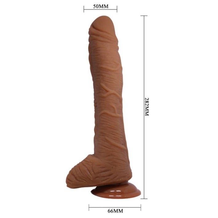Dildo Realistic Beautiful Alex, Brun, 28 Cm 7