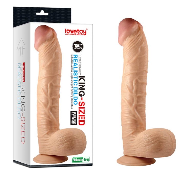 Dildo Realistic Cu Ventuza Legendary King-sized, Natural, 30 Cm 3