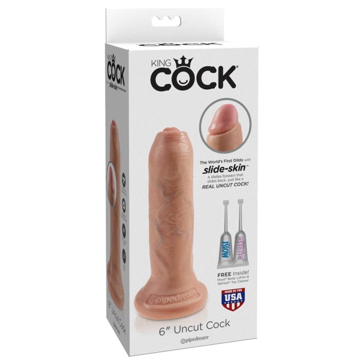 Dildo Clasic Cu Ventuza King Cock Necircumcis, Natural, 15 Cm 8