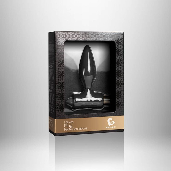 Dop Anal Cu Vibratii Petite Sensations, Negru, 8 Cm 2