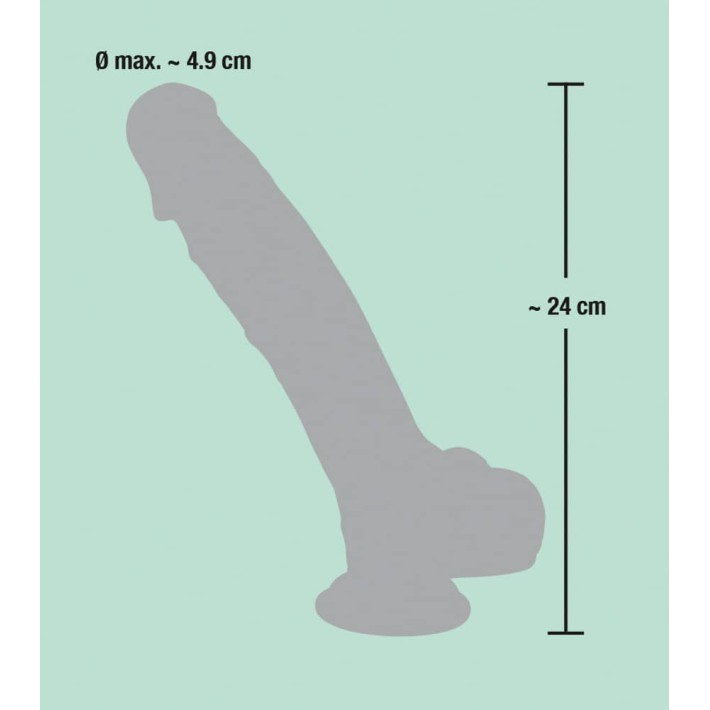 Dildo Clasic Cu Ventuza, Natural, 24 Cm 4