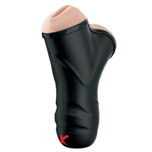 black, Masturbator Double Penetration Vibrating Stroker, pasiune.ro