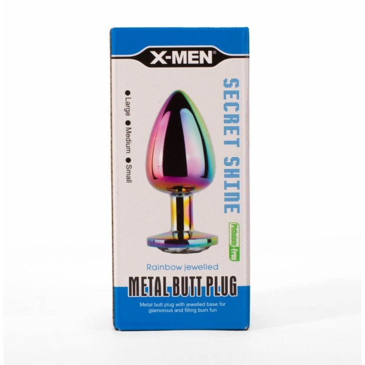 Dop Anal Cu Bijuterie Secret Shine Metal M, Multicolor, 8 Cm 6