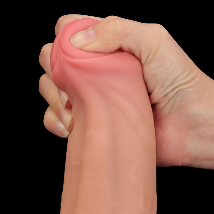 Dildo Ultra Realistic King Sized Sliding Skin Dual Layer Dong, Natural, 29 Cm 3