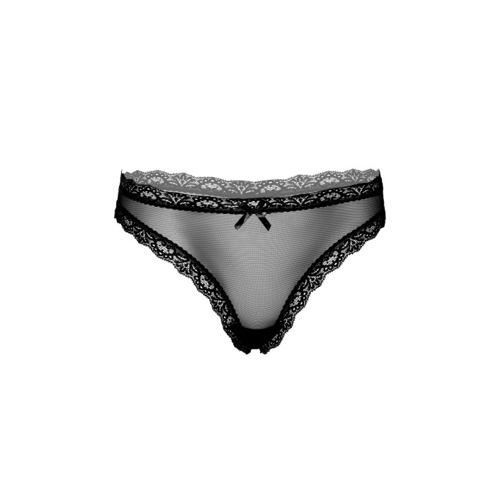 Tanga Din Plasa Dantelat Negru Daring Intimates 6