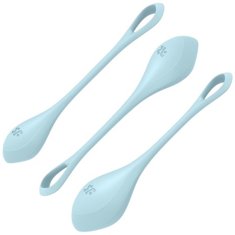 Bile vaginale, Bile Kegel Satisfyer Yoni Power 2 Blue, pasiune.ro
