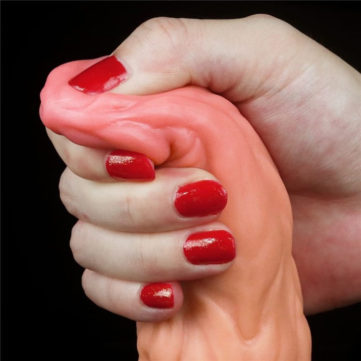 Dildo Clasic Cu Ventuza Dual-layered Sillicone Cock, Natural, 24 Cm 4