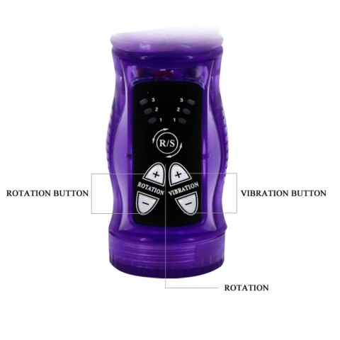 Vibratoare Rabbit, Vibrator Rabbit Cu Rotatii Happy Angel, Mov, 22 Cm, pasiune.ro