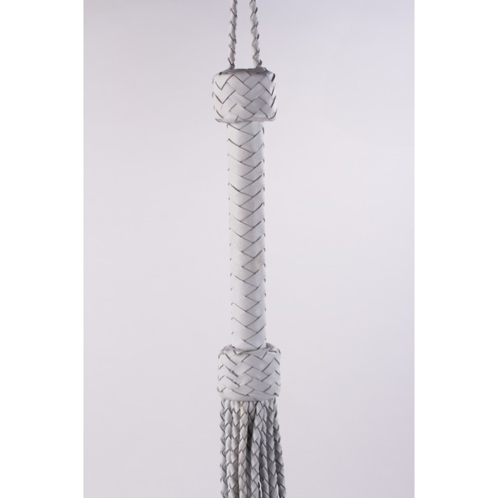 Kid Handle Kid Leather Braided Tails White_b15o25_3 3