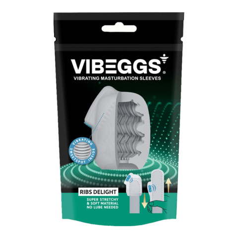 Pagina 8 - Vagine Masturbatoare, Vibeggs - Ribs Delight - Vibrating Masturbation Sleeve - White, pasiune.ro