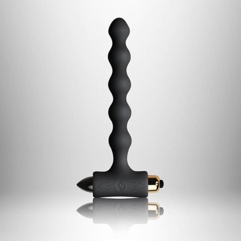 Anal, Vibrator Anal Pearls Petite Sensations, Negru, 17 Cm, pasiune.ro